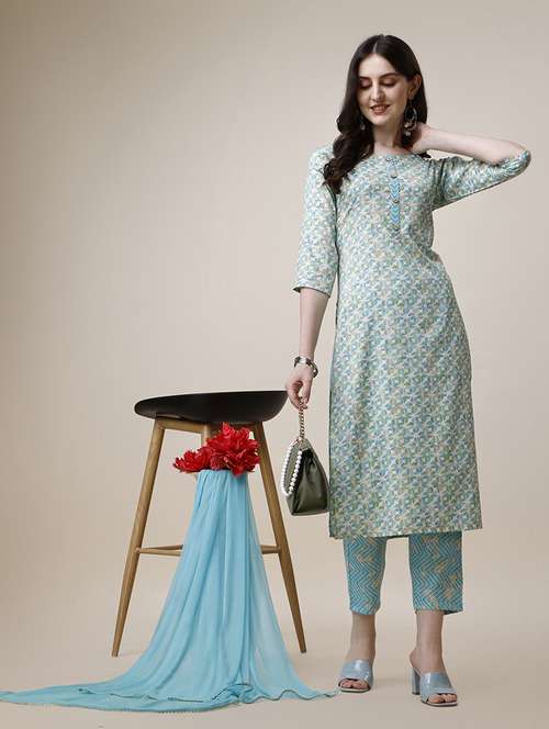 women white kurta dupatta set - 21308992 - Standard Image - 0