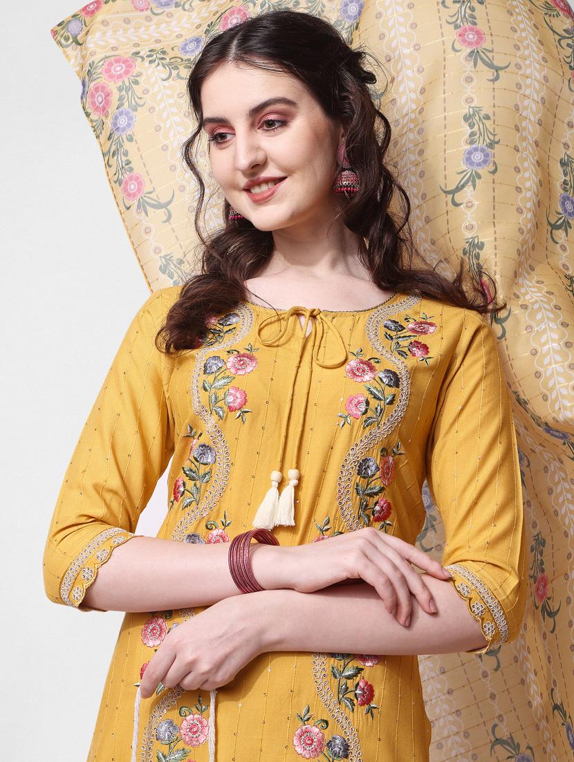 women kurta pant set with dupatta - 21309051 - Standard Image - 3