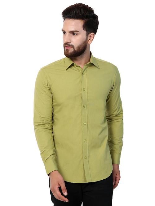 men long sleeved solid casual shirt - 21309319 -  Standard Image - 0