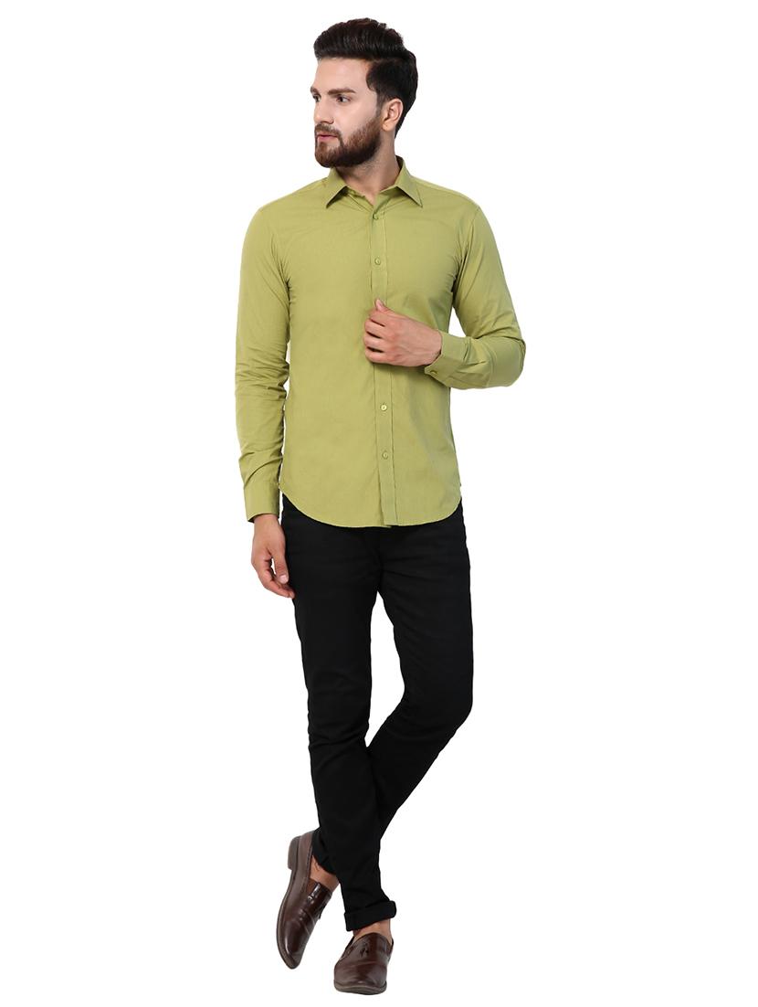 men long sleeved solid casual shirt - 21309319 - Standard Image - 3