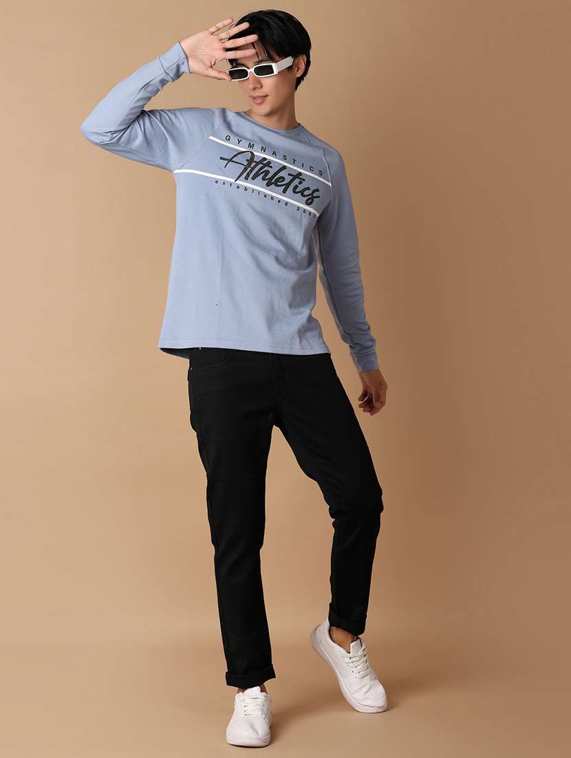 men round neck long sleeves t-shirt - 21311032 -  Standard Image - 3