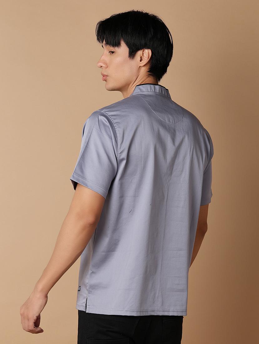blue solid casual shirt - 21311036 - Standard Image - 3