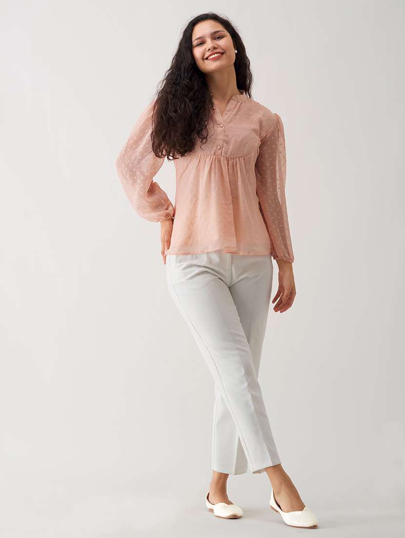 women orange polyester regular top - 21311834 -  Standard Image - 5