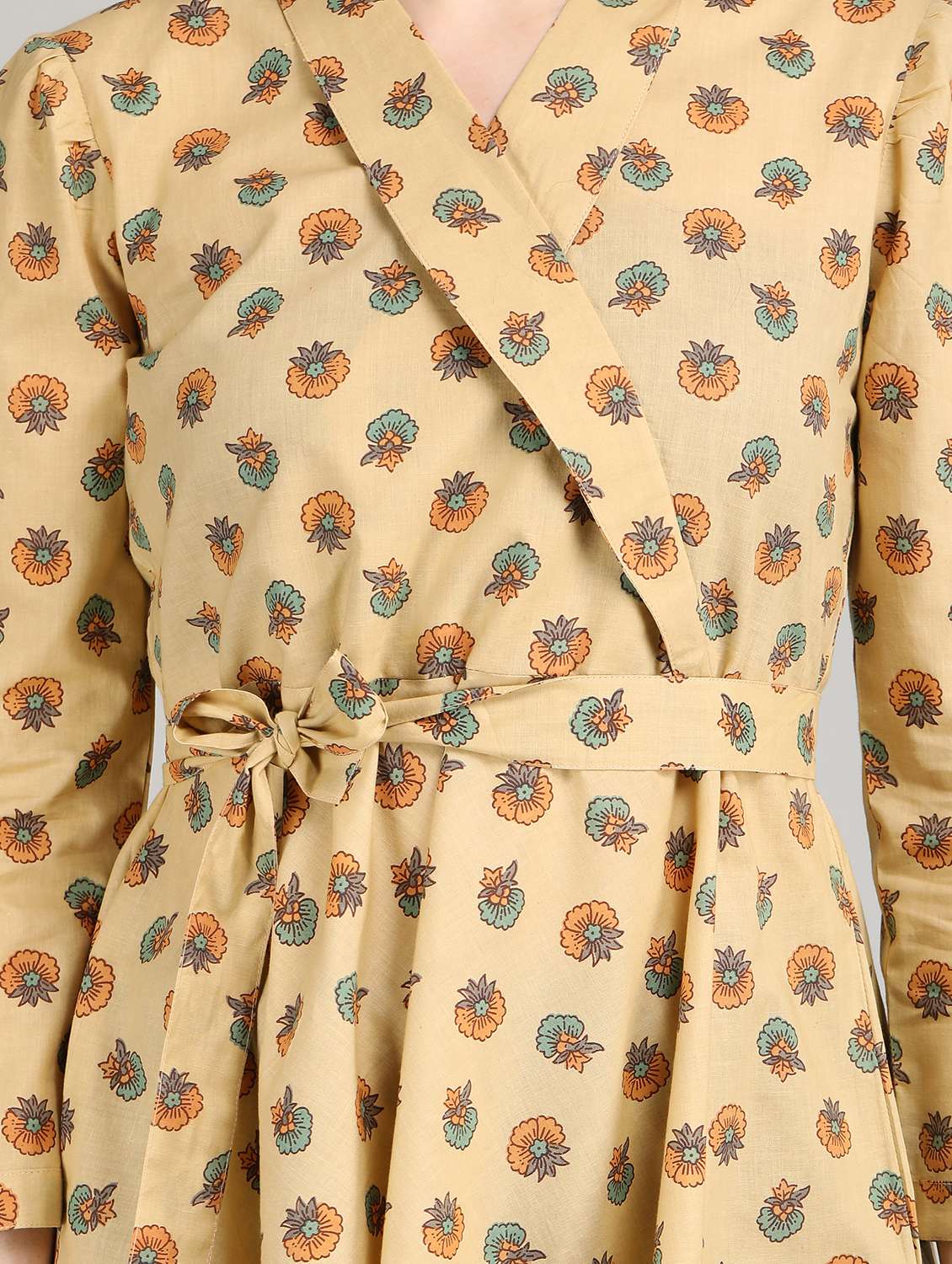 women yellow cotton regular top - 21311957 -  Standard Image - 5