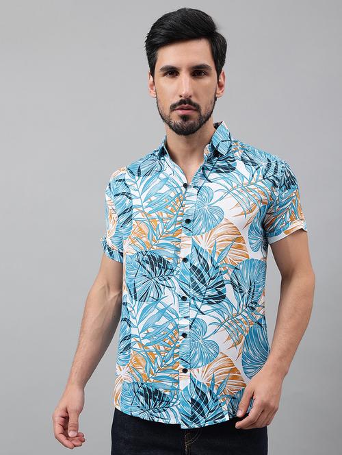 men short sleeved printed casual shirt - 21311969 - Standard Image - 0