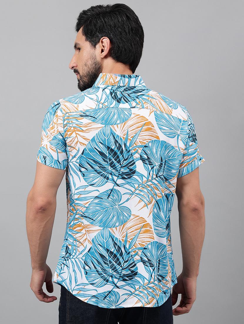 men short sleeved printed casual shirt - 21311969 - Standard Image - 3