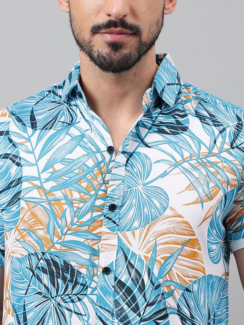 men short sleeved printed casual shirt - 21311969 - Standard Image - 5