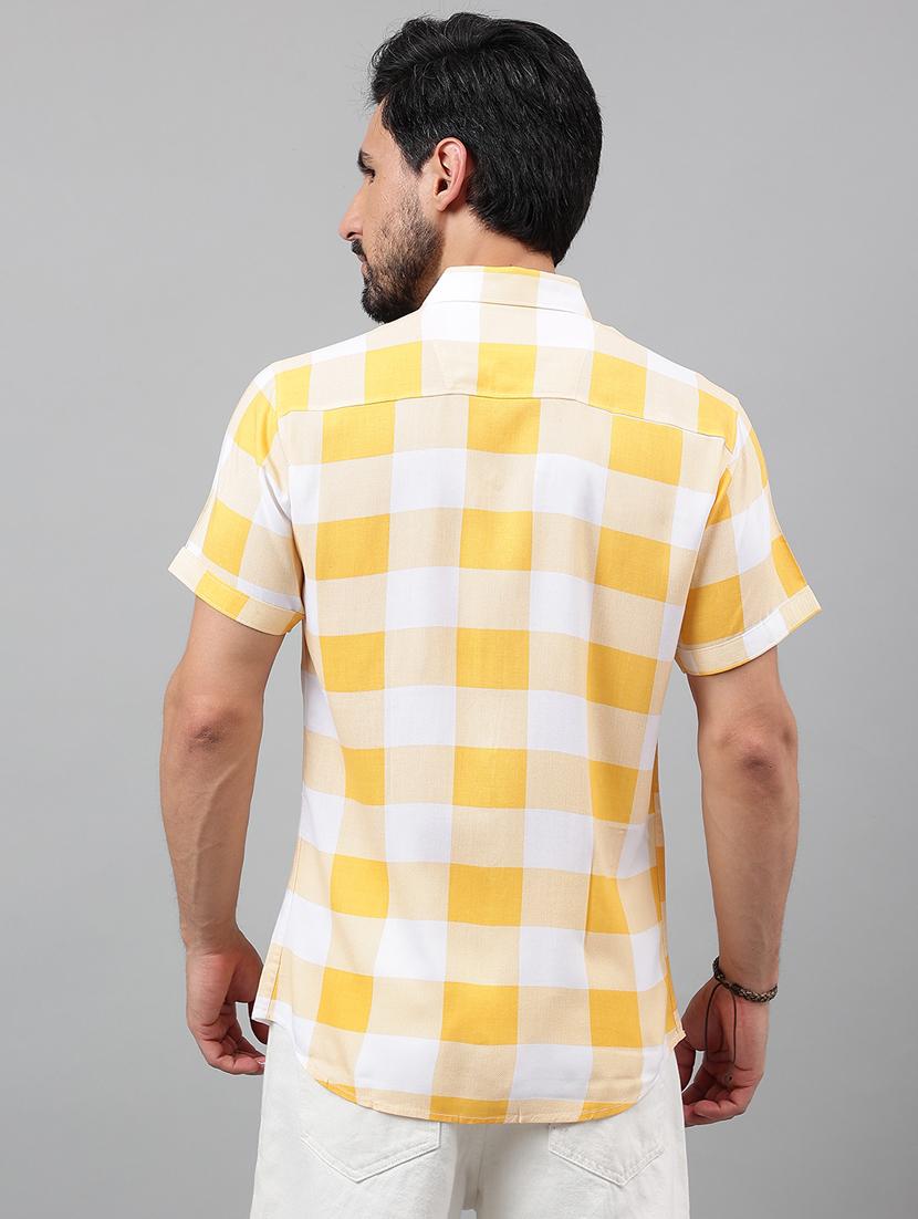 men short sleeved checkered casual shirt - 21312005 - Standard Image - 3