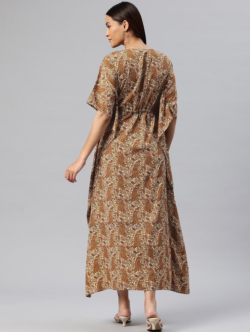 women white poly crepe kaftan dress - 21313874 - Standard Image - 3