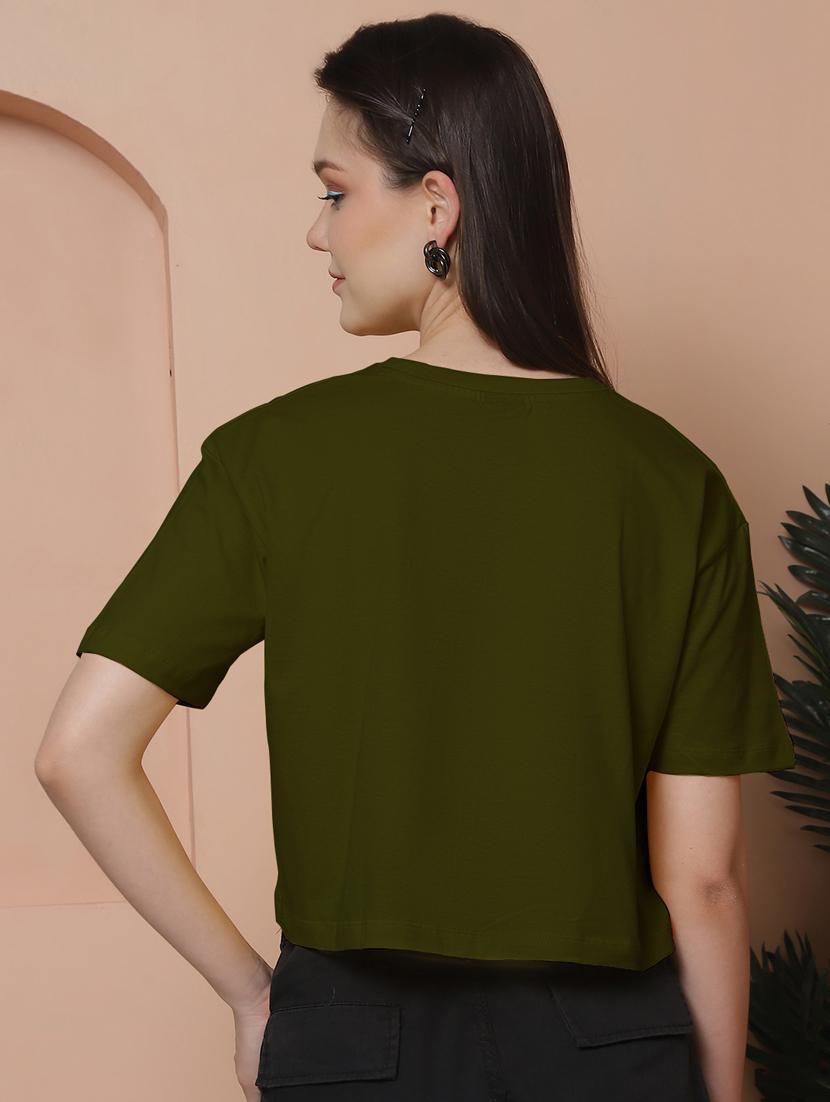 women solid crop oversized t-shirt - 21315100 - Standard Image - 3
