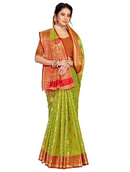 women self design banarasi saree with blouse - 21317356 -  Standard Image - 0