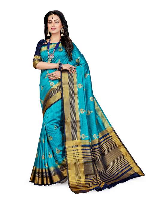 women self design kanjivaram saree with blouse - 21317629 - Standard Image - 0