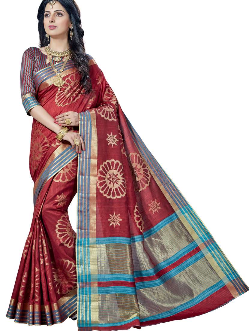 women self design kanjivaram saree with blouse
