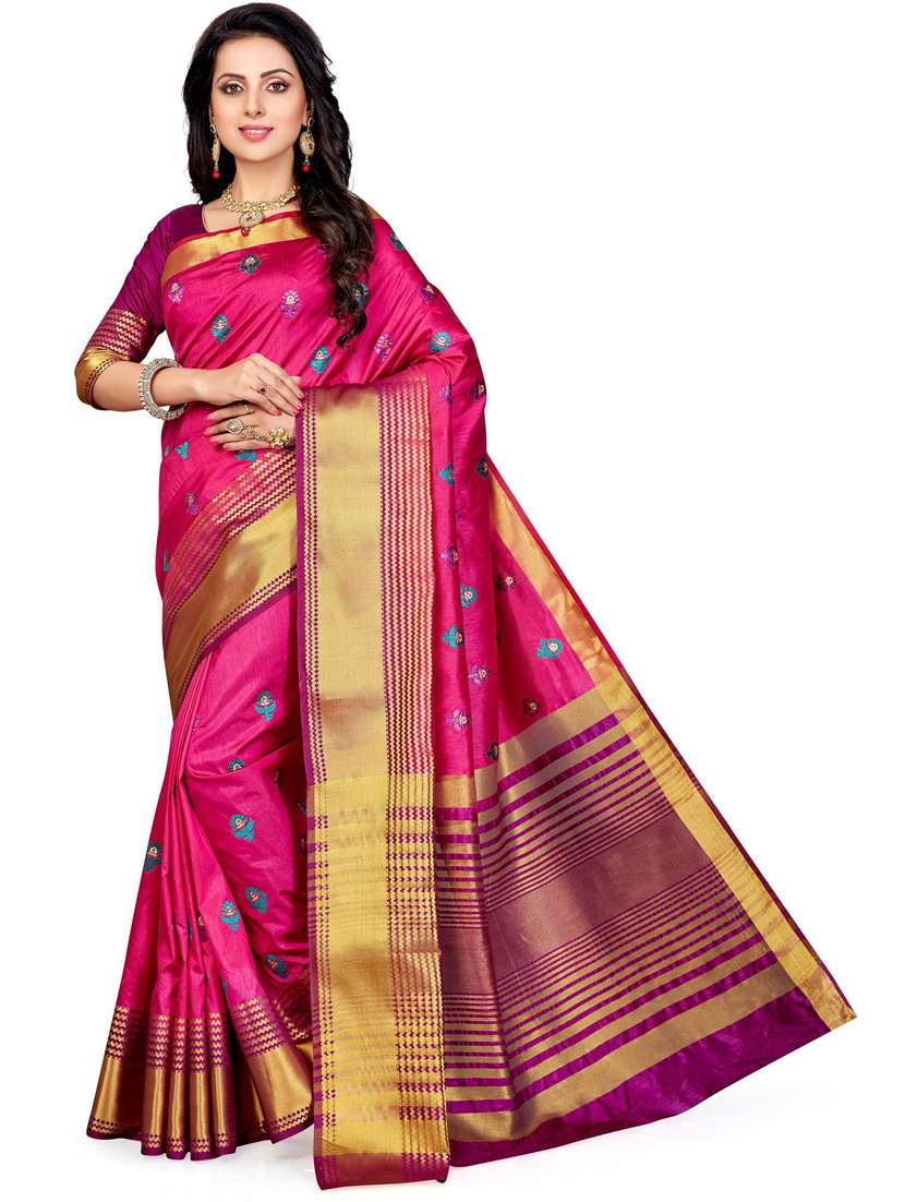 women self design banarasi saree with blouse