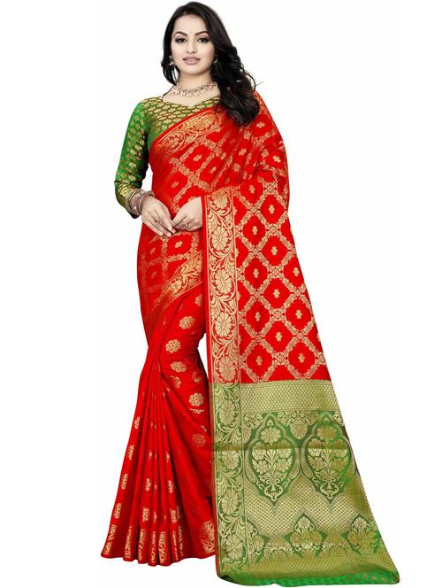 women self design banarasi saree with blouse - 21317718 - Standard Image - 0