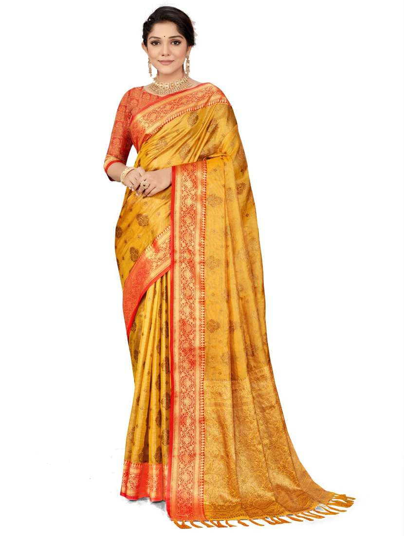 women self design banarasi saree with blouse - 21317791 - Zoom Image - 0