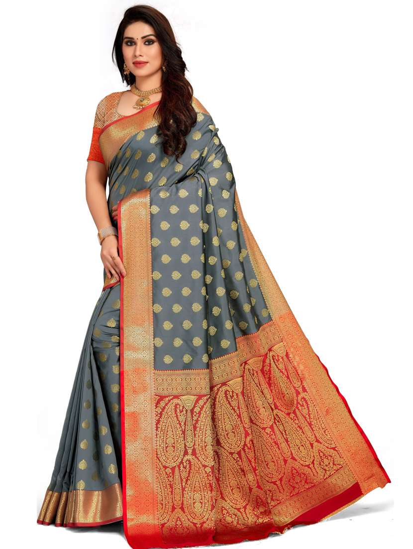 women self design banarasi saree with blouse - 21317855 -  Zoom Image - 0