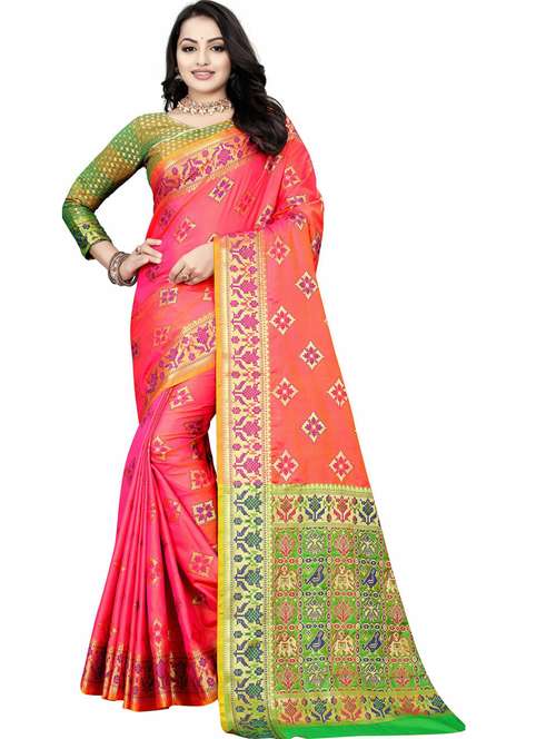 women self design banarasi saree with blouse - 21317891 -  Standard Image - 0
