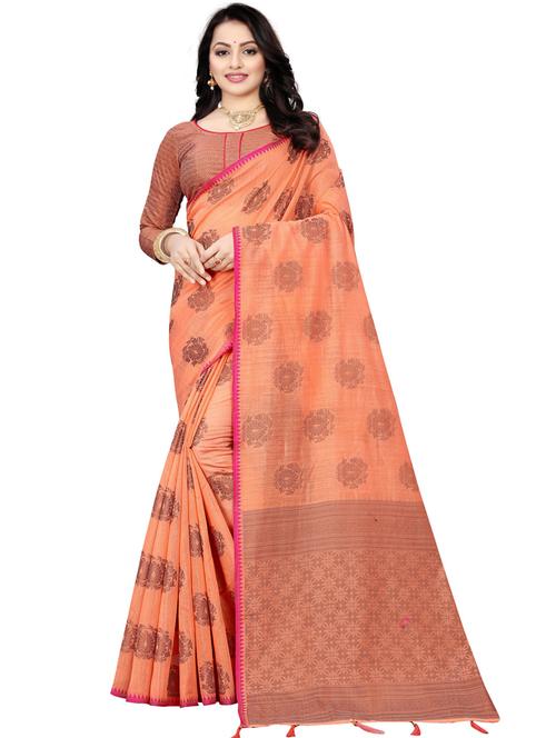 women self design handloom saree with blouse - 21317897 -  Standard Image - 0