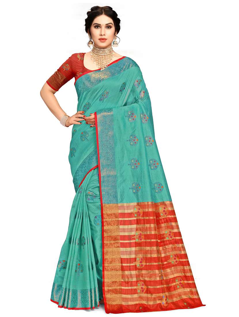women self design konrad saree with blouse