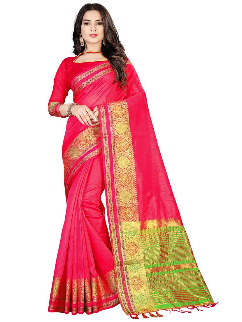women self design kanjivaram saree with blouse