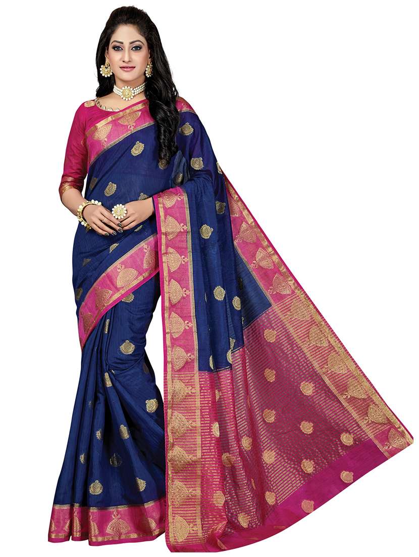 women self design banarasi saree with blouse - 21318061 -  Zoom Image - 0