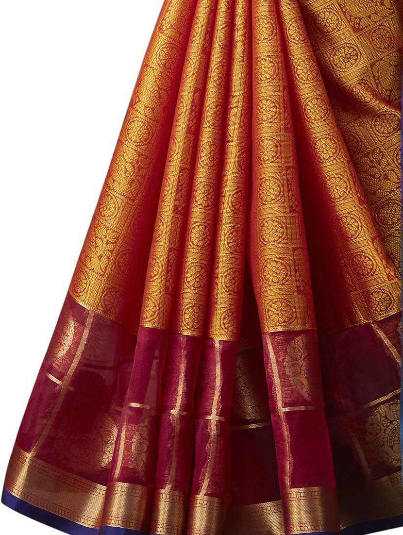 women self design kanjivaram saree with blouse - 21318081 -  Standard Image - 3