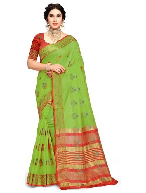 women self design handloom saree with blouse - 21318088 -  Standard Image - 0