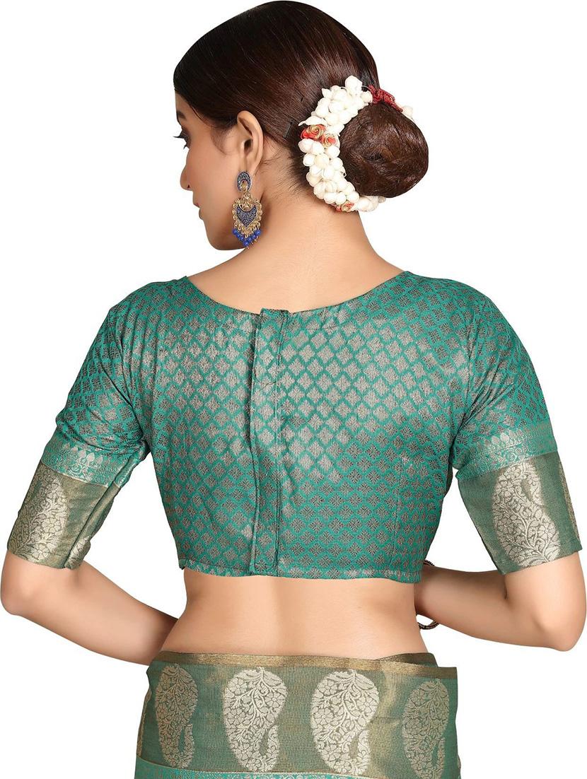 women self design handloom saree with blouse - 21318089 - Standard Image - 3