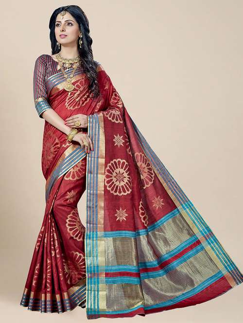 women self design kanjivaram saree with blouse - 21318099 -  Standard Image - 0