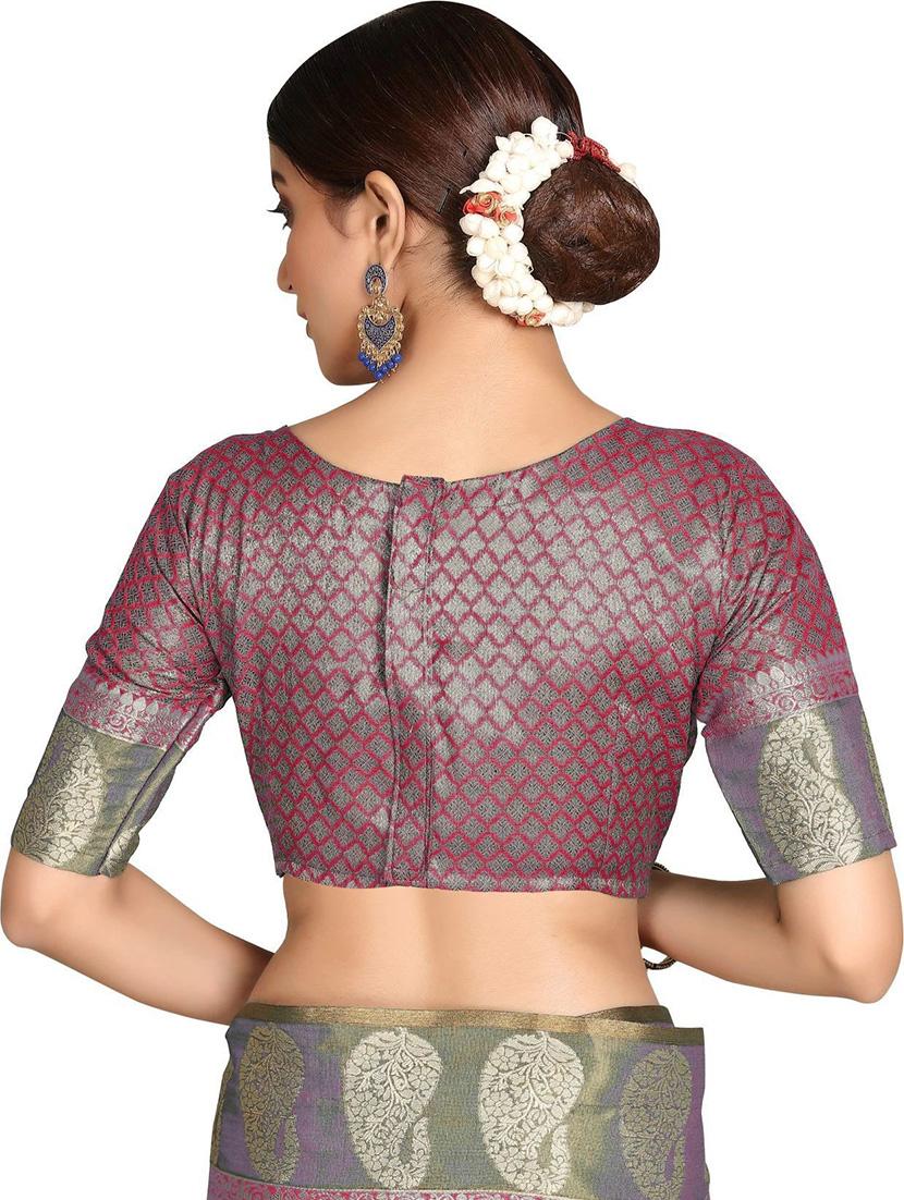 women self design handloom saree with blouse - 21318137 - Standard Image - 3