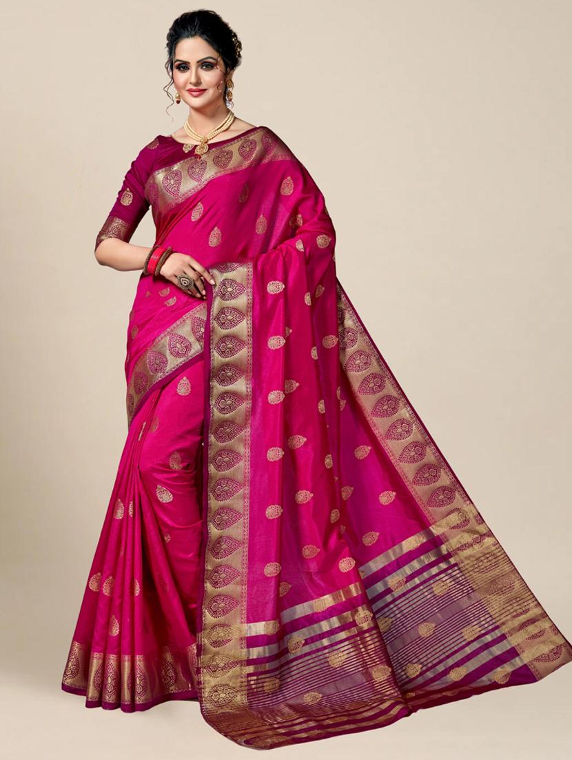 women self design banarasi saree with blouse - 21318188 -  Zoom Image - 0
