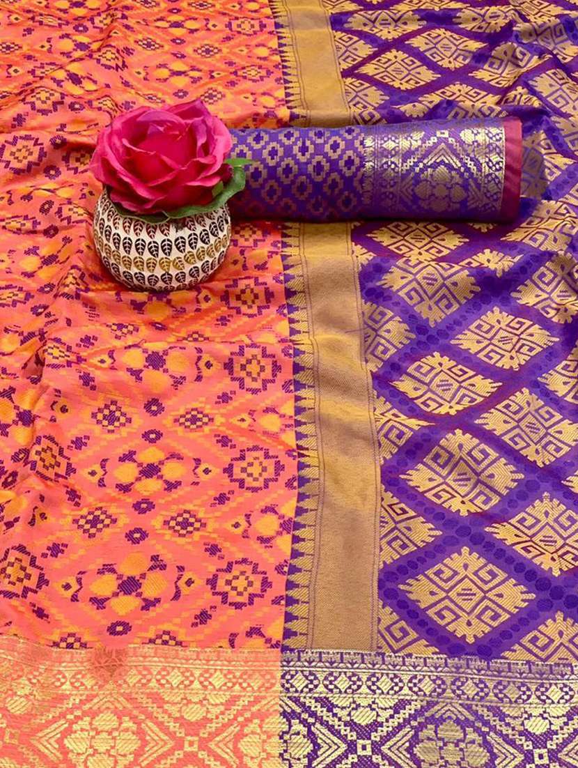 women self design patola saree with blouse - 21318391 -  Standard Image - 5