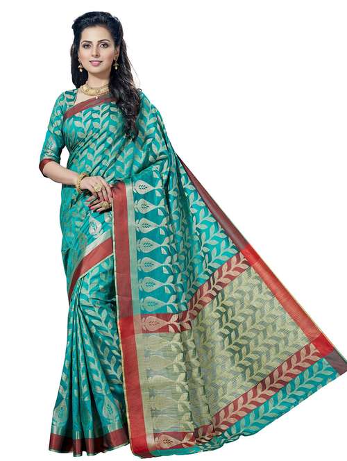 women self design kanjivaram saree with blouse - 21318687 -  Standard Image - 0