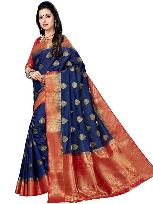 women self design kanjivaram saree with blouse - 21318691 -  Standard Image - 0