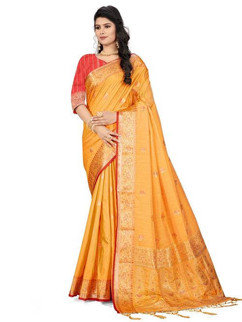 women self design tussari saree with blouse - 21318726 - Standard Image - 0