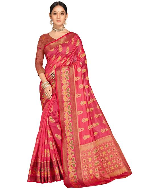 women self design banarasi saree with blouse - 21318814 -  Standard Image - 0