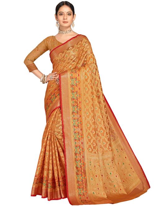 women self design zari work saree with blouse - 21318816 - Standard Image - 0