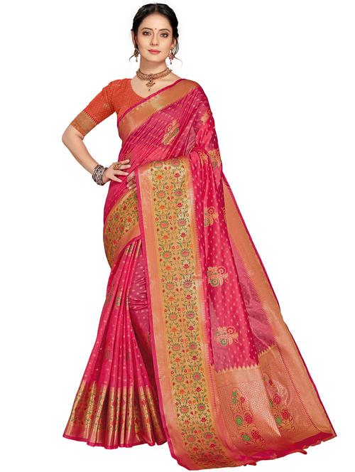 women self design zari work saree with blouse - 21318896 -  Standard Image - 0