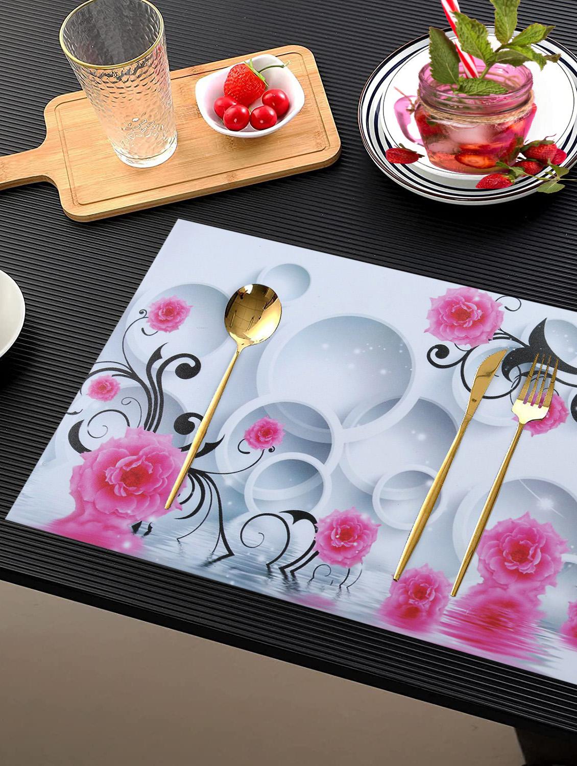 rectangular pack of 6 table placemat (multicolor, pvc) - 21319014 - Zoom Image - 0