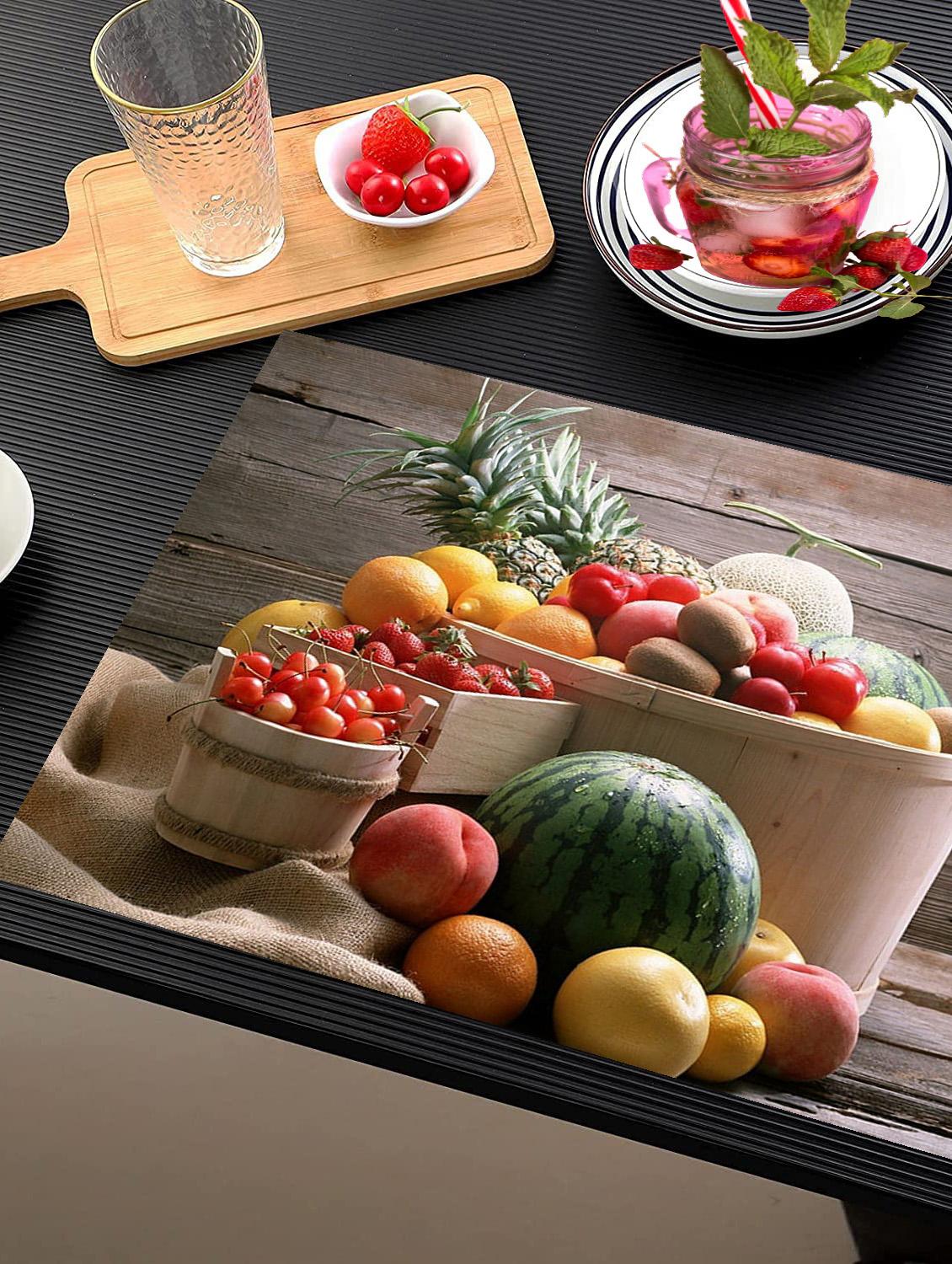 rectangular pack of 6 table placemat (multicolor, pvc) - 21319022 - Zoom Image - 0