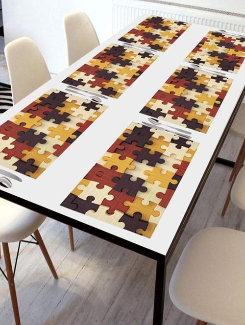 rectangular pack of 6 table placemat (multicolor, pvc) - 21319030 - Standard Image - 0