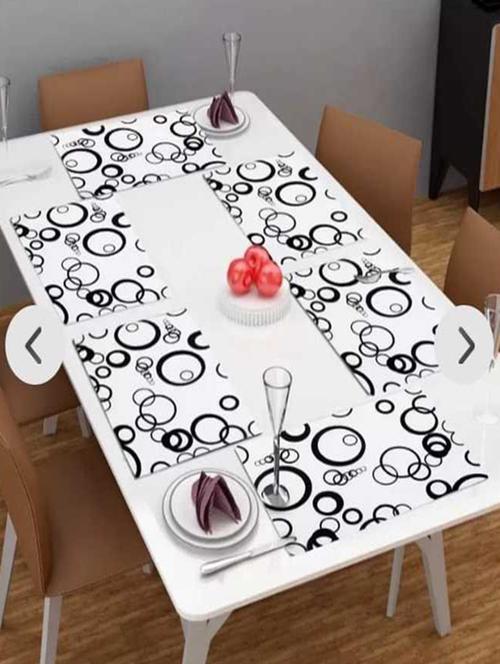 rectangular pack of 6 table placemat (white, pvc) - 21319035 - Standard Image - 0