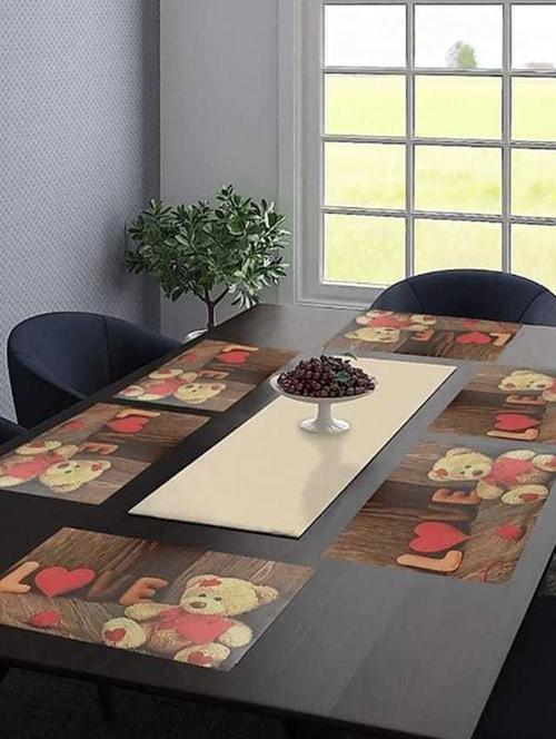 oval pack of 6 table placemat (multicolor, pvc) - 21319054 - Standard Image - 0