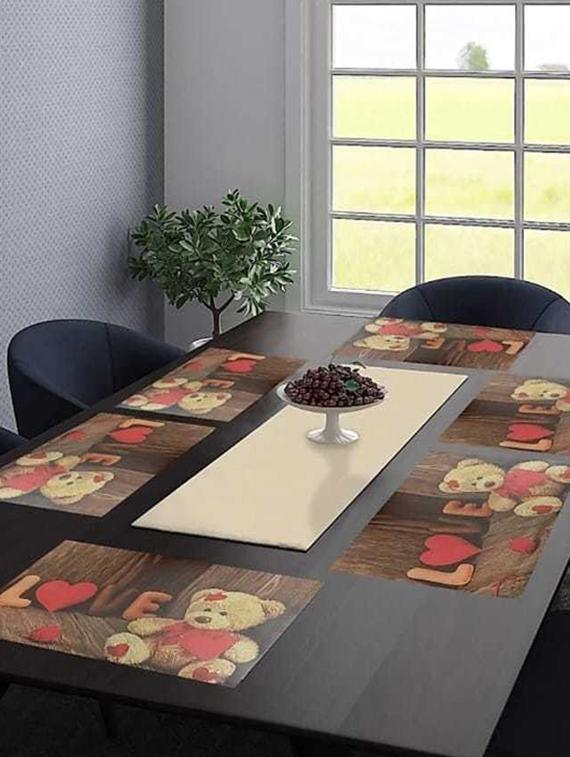 oval pack of 6 table placemat (multicolor, pvc) - 21319054 - Zoom Image - 0