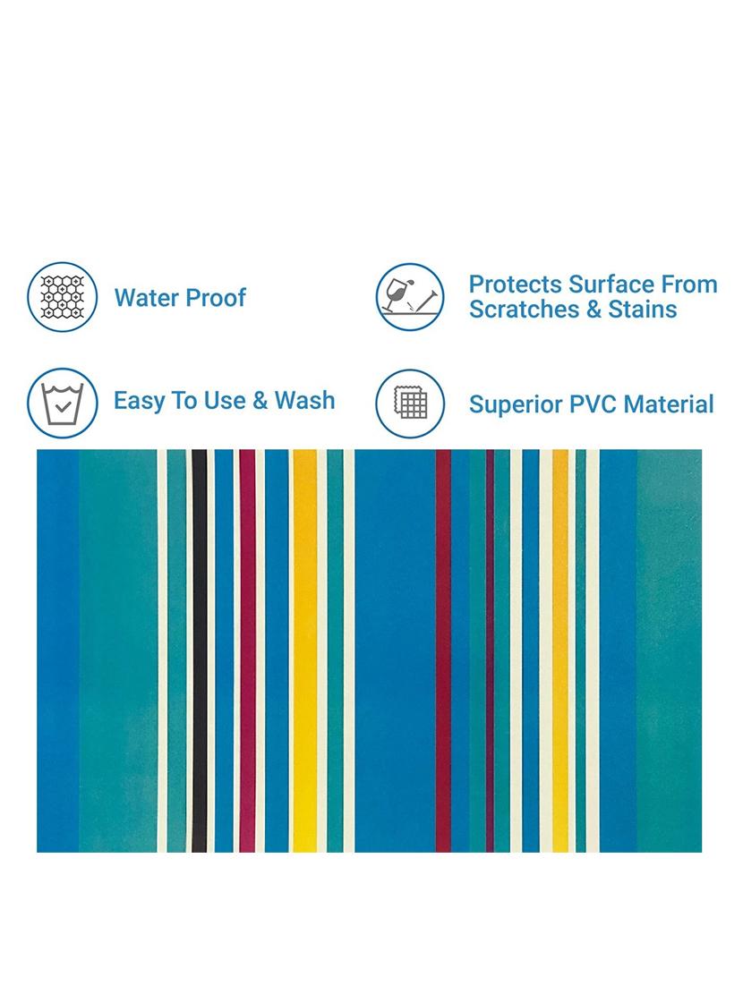 rectangular pack of 6 table placemat (blue, multicolor, pvc) - 21319108 - Standard Image - 3
