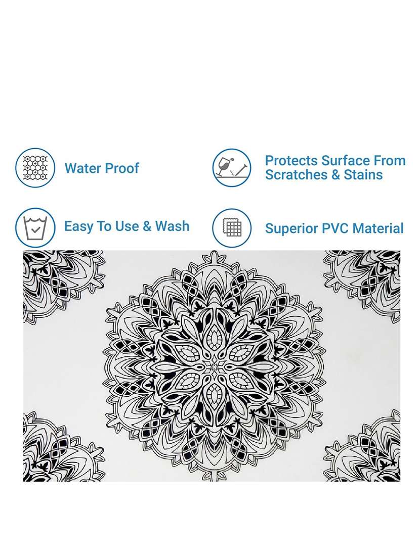 rectangular pack of 6 table placemat (white, pvc) - 21319114 -  Standard Image - 3