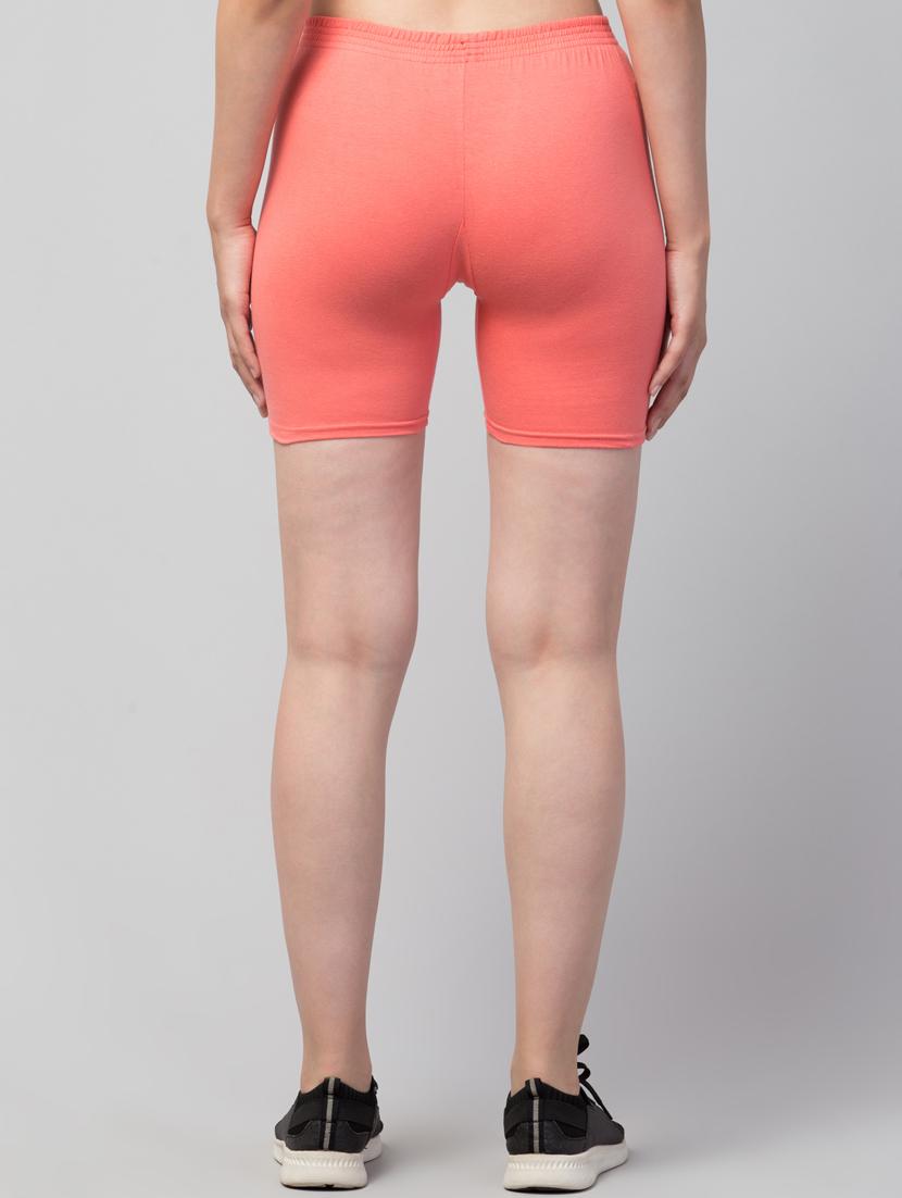 women solid mid rise active wear shorts - 21319310 - Standard Image - 3