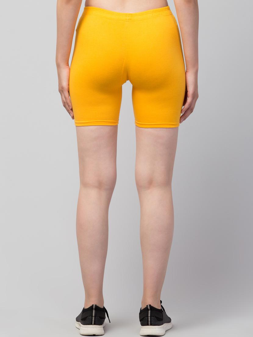 women solid mid rise active wear shorts - 21319324 - Standard Image - 3