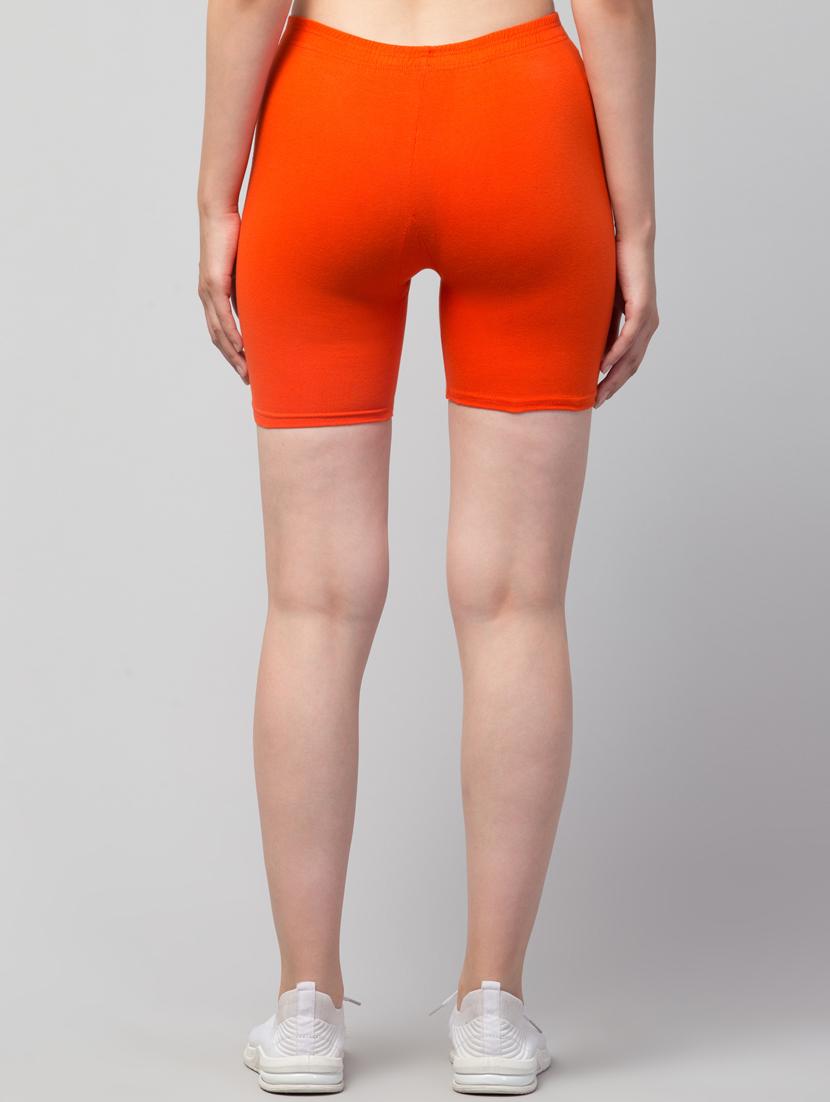 women solid mid rise active wear shorts - 21319366 - Standard Image - 3